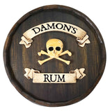 Skull Quarter Barrel Sign - Personalized-Barrel Sign-1000 Oaks Barrel-Top Notch Gift Shop