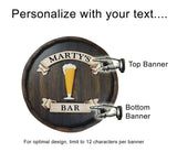 Beer Glass Quarter Barrel Sign - Personalized-Barrel Sign-1000 Oaks Barrel-Top Notch Gift Shop