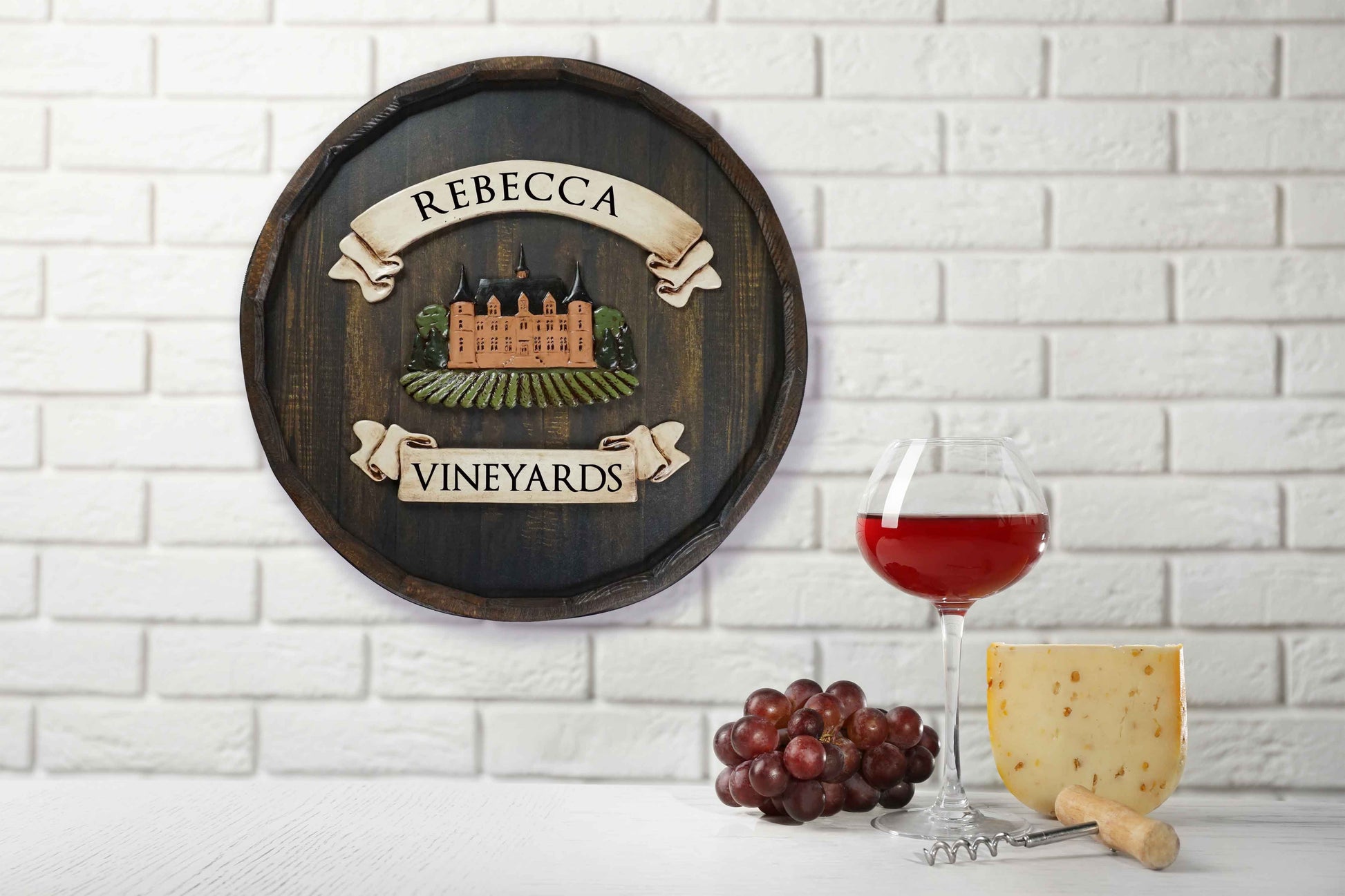 Chateau Quarter Barrel Sign - Personalized-Barrel Sign-1000 Oaks Barrel-Top Notch Gift Shop