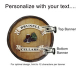 Wine Glass Quarter Barrel Sign - Personalized-Barrel Sign-1000 Oaks Barrel-Top Notch Gift Shop