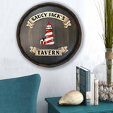 Lighthouse Quarter Barrel Sign - Personalized-Barrel Sign-1000 Oaks Barrel-Top Notch Gift Shop