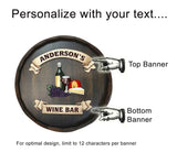 Wine and Cheese Quarter Barrel Sign - Personalized-Barrel Sign-1000 Oaks Barrel-Top Notch Gift Shop