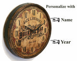 Bourbon Bar Quarter Barrel Clock - Personalized-Clock-1000 Oaks Barrel-Top Notch Gift Shop