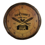 Home Brew Quarter Barrel Clock - Personalized-Clock-1000 Oaks Barrel-Top Notch Gift Shop