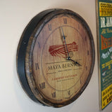 Wine Label Quarter Barrel Clock - Personalized-Clock-1000 Oaks Barrel-Top Notch Gift Shop