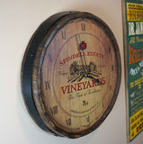 Vineyard Quarter Barrel Clock - Personalized-Clock-1000 Oaks Barrel-Top Notch Gift Shop