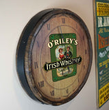 Irish Whiskey Quarter Barrel Clock - Personalized-Clock-1000 Oaks Barrel-Top Notch Gift Shop