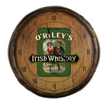 Irish Whiskey Quarter Barrel Clock - Personalized-Clock-1000 Oaks Barrel-Top Notch Gift Shop