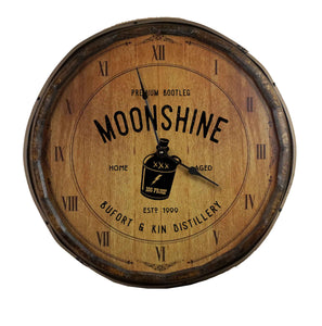 Moonshine Quarter Barrel Clock - Personalized-Clock-1000 Oaks Barrel-Top Notch Gift Shop