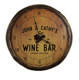 Wine Grapes Quarter Barrel Clock - Personalized-Clock-1000 Oaks Barrel-Top Notch Gift Shop