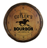 Running Horse Quarter Barrel Clock - Personalized-Clock-1000 Oaks Barrel-Top Notch Gift Shop