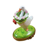 Goose With Spring & Christmas Wreaths Limoges Box by Rochard™-Limoges Box-Rochard-Top Notch Gift Shop