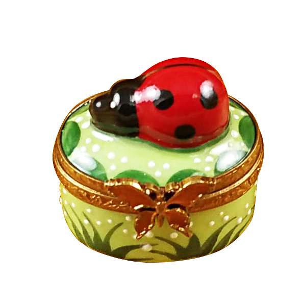 Mini Ladybug on Oval Limoges Box by Rochard™-Limoges Box-Rochard-Top Notch Gift Shop