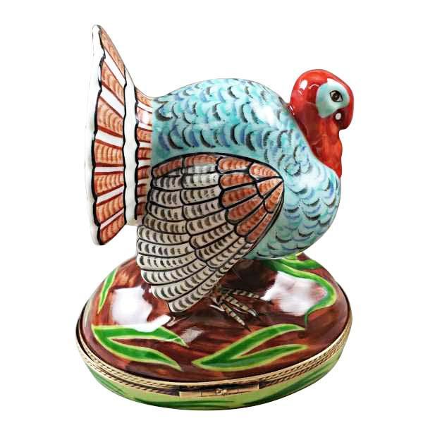 Large Turkey with Removable Ear of Corn Limoges Box by Rochard™-Limoges Box-Rochard-Top Notch Gift Shop