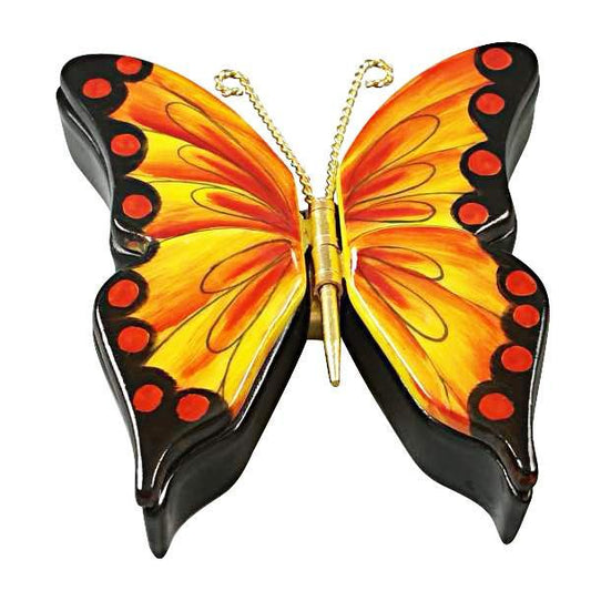 Double Hinged Monarch Butterfly Limoges Box by Rochard™-Limoges Box-Rochard-Top Notch Gift Shop