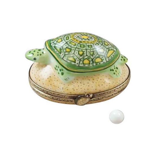 Turtle on Sand with Egg Limoges Box by Rochard™-Limoges Box-Rochard-Top Notch Gift Shop