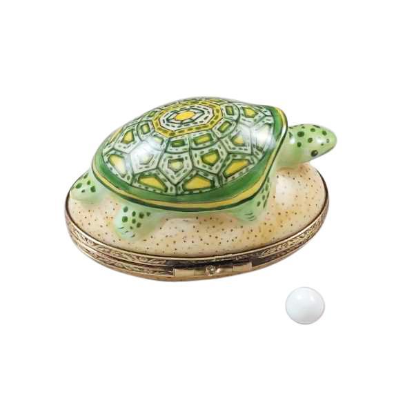 Turtle on Sand with Egg Limoges Box by Rochard™-Limoges Box-Rochard-Top Notch Gift Shop