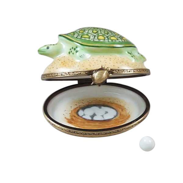 Turtle on Sand with Egg Limoges Box by Rochard™-Limoges Box-Rochard-Top Notch Gift Shop