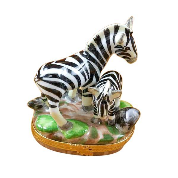 Zebra with Baby Limoges Box by Rochard™-Limoges Box-Rochard-Top Notch Gift Shop