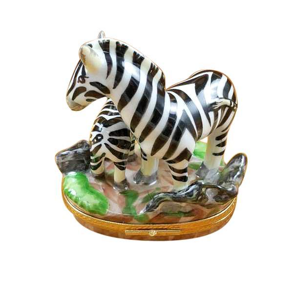 Zebra with Baby Limoges Box by Rochard™-Limoges Box-Rochard-Top Notch Gift Shop