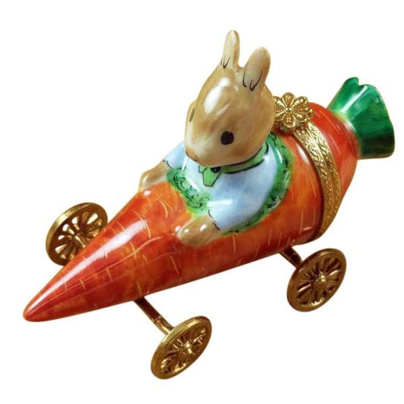 Rabbit in Carrot Car Limoges Box by Rochard™-Limoges Box-Rochard-Top Notch Gift Shop