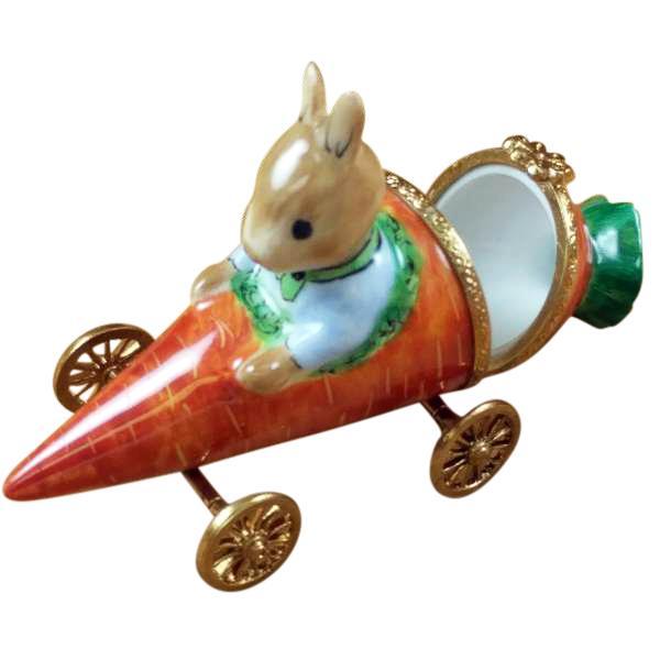 Rabbit in Carrot Car Limoges Box by Rochard™-Limoges Box-Rochard-Top Notch Gift Shop