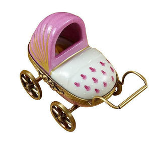 Pink Baby Carriage Limoges Box by Rochard™-Limoges Box-Rochard-Top Notch Gift Shop