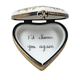 50th Anniversary Heart Limoges Box by Rochard™-Limoges Box-Rochard-Top Notch Gift Shop