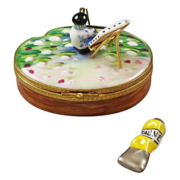 Monet Palette with Artist and Paint Limoges Box by Rochard™-Limoges Box-Rochard-Top Notch Gift Shop