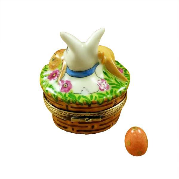 3 Rabbits in Basket Limoges Box by Rochard™-Limoges Box-Rochard-Top Notch Gift Shop