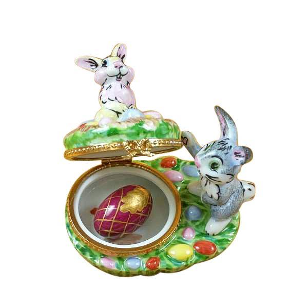 Bunnies with Eggs Limoges Box by Rochard™-Limoges Box-Rochard-Top Notch Gift Shop