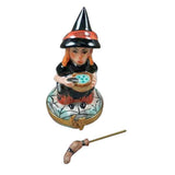 Witch with Broom and Cauldron Limoges Box by Rochard™-Limoges Box-Rochard-Top Notch Gift Shop