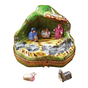 Nativity with 2 Removable Animals Limoges Box by Rochard™-Limoges Box-Rochard-Top Notch Gift Shop