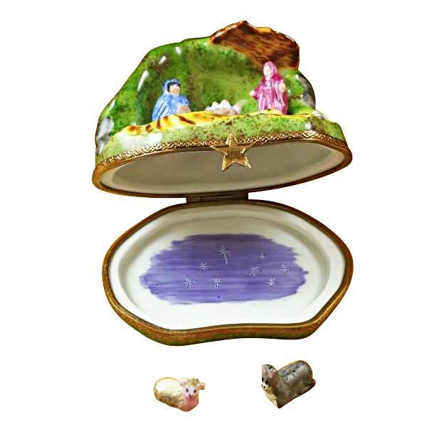 Nativity with 2 Removable Animals Limoges Box by Rochard™-Limoges Box-Rochard-Top Notch Gift Shop