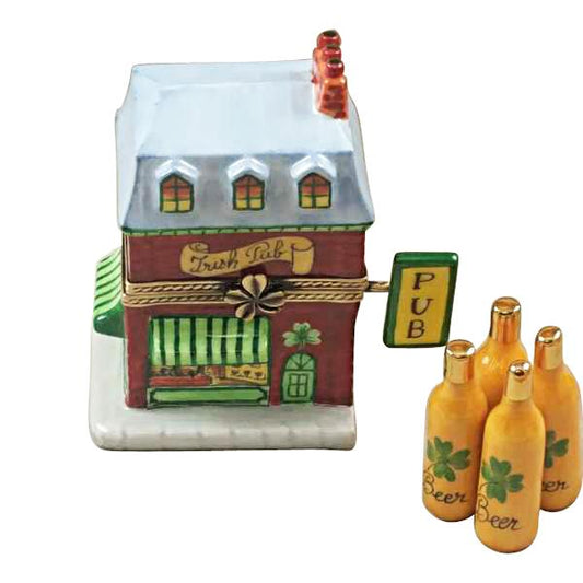 Irish Pub with 4 Beer Bottles Limoges Box by Rochard™-Limoges Box-Rochard-Top Notch Gift Shop