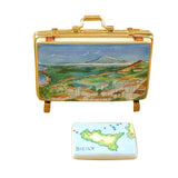 Sicily Suitcase with Removable Map Limoges Box by Rochard™-Limoges Box-Rochard-Top Notch Gift Shop