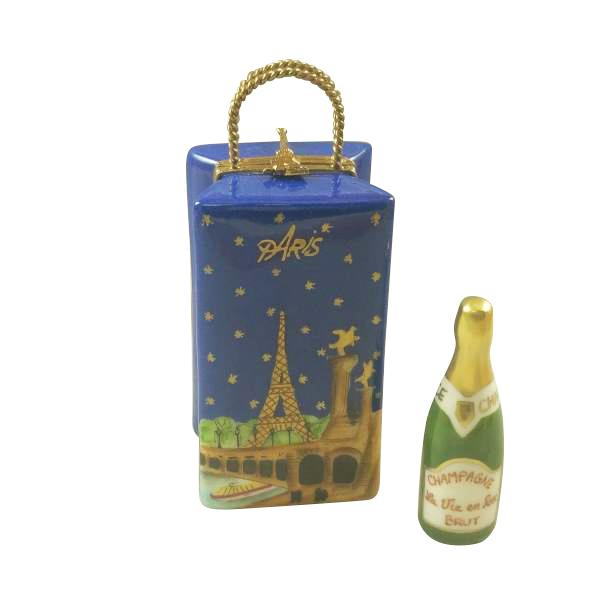 Paris by Night Gift Bag with Champagne Limoges Box by Rochard™-Limoges Box-Rochard-Top Notch Gift Shop