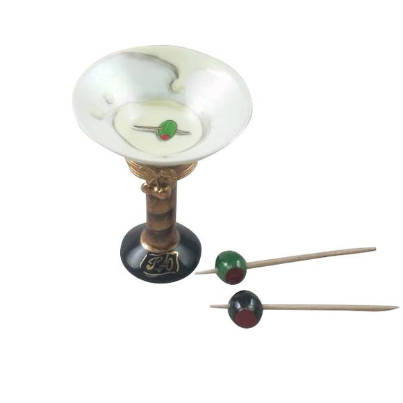 Martini Glass with Olives Limoges Box by Rochard™-Limoges Box-Rochard-Top Notch Gift Shop