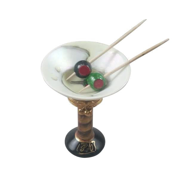 Martini Glass with Olives Limoges Box by Rochard™-Limoges Box-Rochard-Top Notch Gift Shop