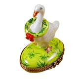 Goose With Spring & Christmas Wreaths Limoges Box by Rochard™-Limoges Box-Rochard-Top Notch Gift Shop