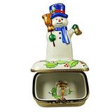 Snowman with Blue Scarf Limoges Box by Rochard™-Limoges Box-Rochard-Top Notch Gift Shop