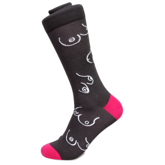 Hooray for Boobies - Men's Mid Calf Cotton Blend Socks-Socks-Soxfords-Top Notch Gift Shop