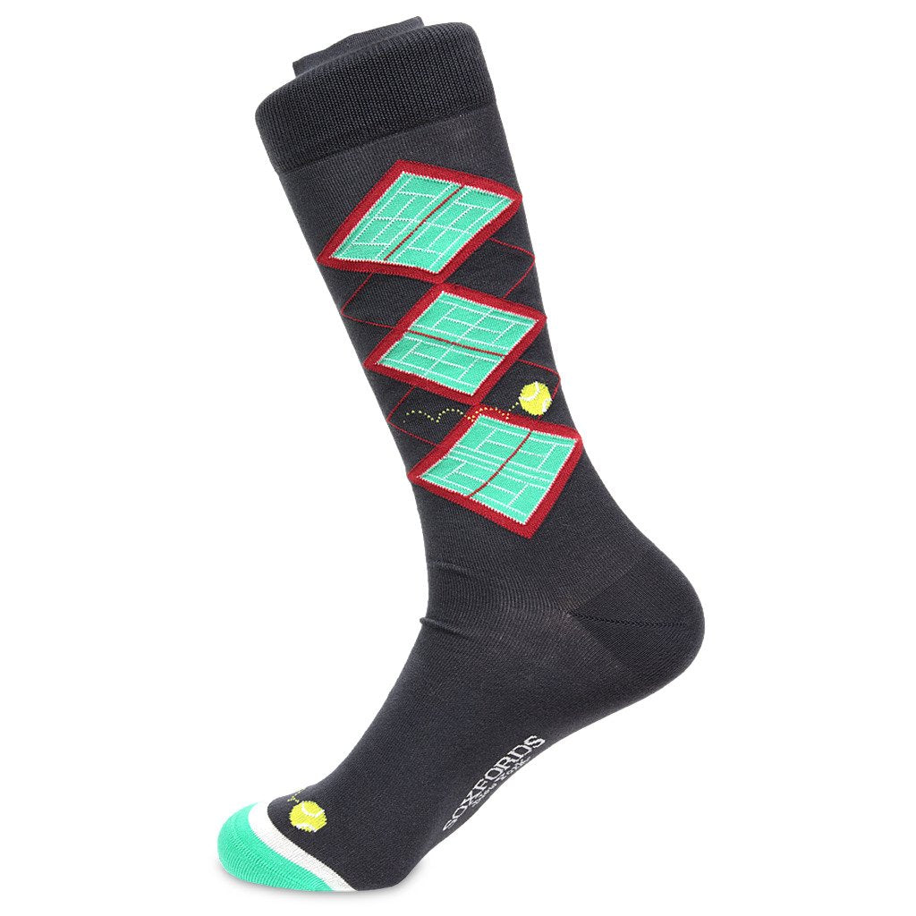 Game, Set, Match - Men's Mid Calf Cotton Blend Socks-Socks-Soxfords-Top Notch Gift Shop