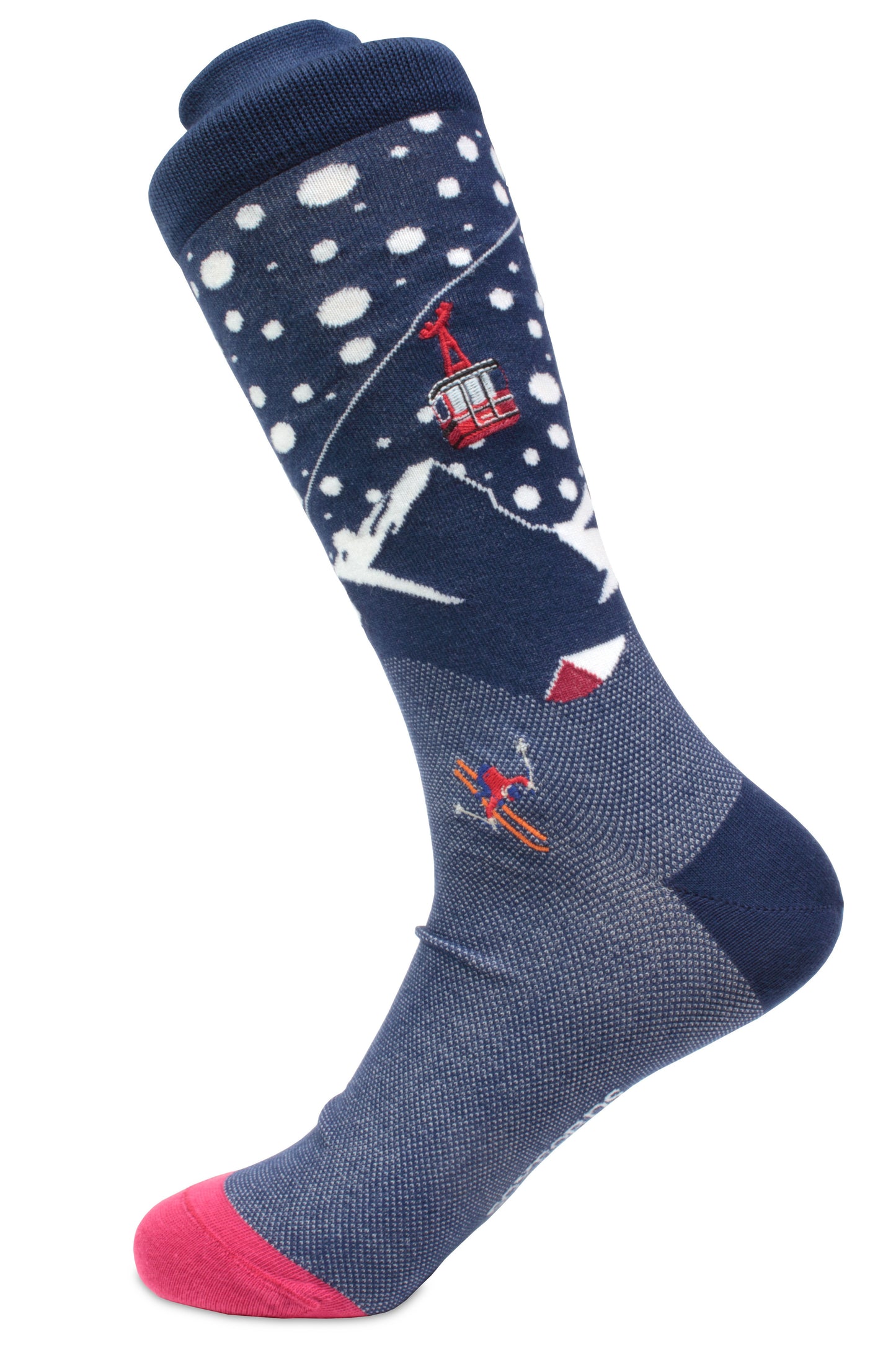 Ski Bum - Men's Mid Calf Cotton Blend Socks-Socks-Soxfords-Top Notch Gift Shop