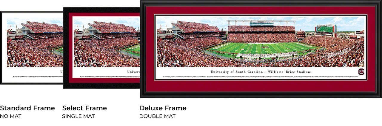 South Carolina Football - "50 Yard Line" Panorama Framed Print-Print-Blakeway Worldwide Panoramas, Inc.-Top Notch Gift Shop