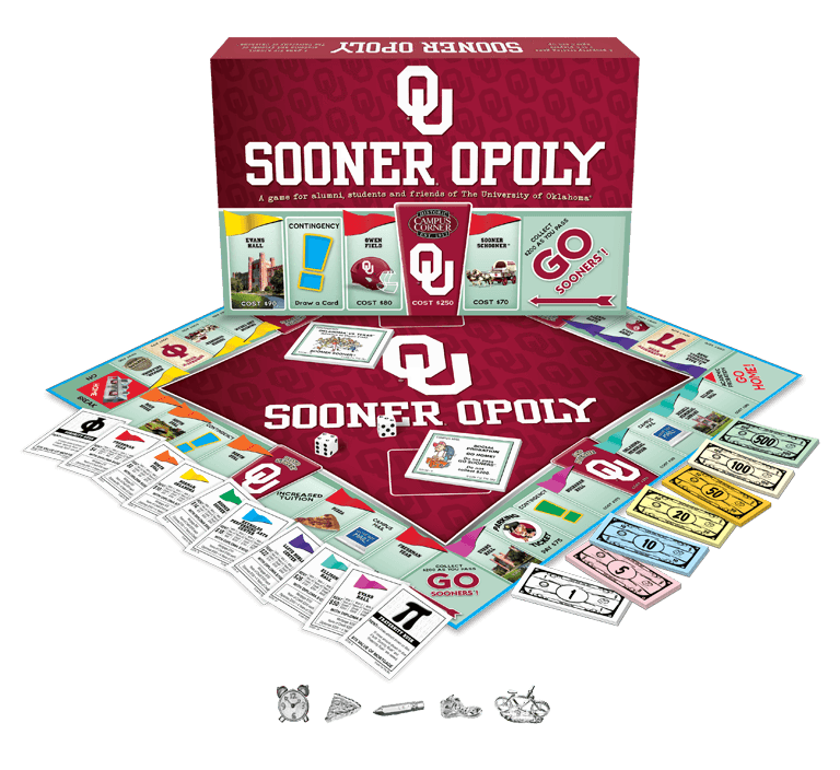 Sooner-opoly University of Oklahoma Monopoly Game-Game-Late For The Sky-Top Notch Gift Shop