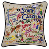 South Carolina Embroidered CatStudio State Pillow-Pillow-CatStudio-Top Notch Gift Shop