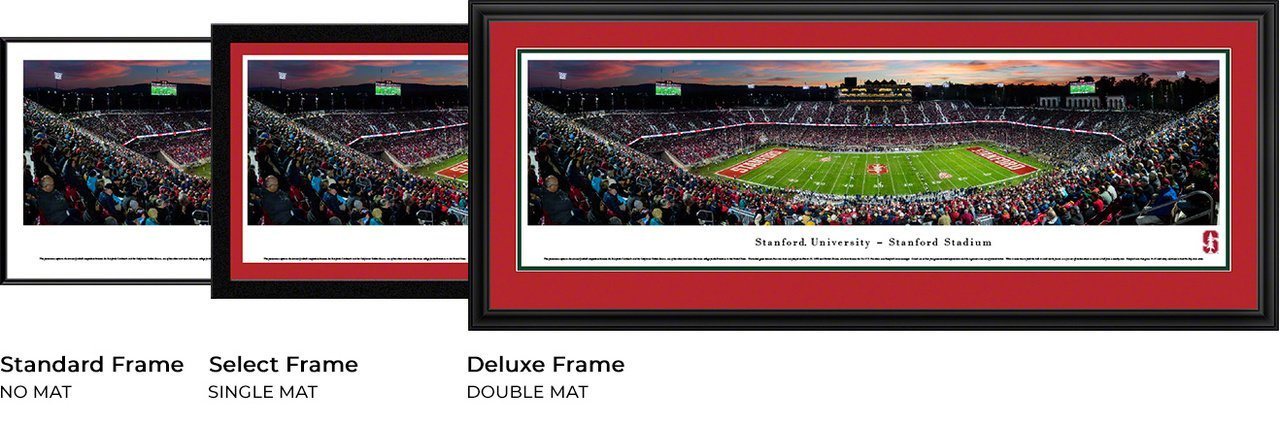 Stanford Football - "50 Yard Line" Panorama Framed Print-Print-Blakeway Worldwide Panoramas, Inc.-Top Notch Gift Shop