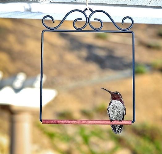 Basketweave 2 Perch Hummingbird Feeder - Blue-Bird Feeder-Parasol Gardens-Top Notch Gift Shop