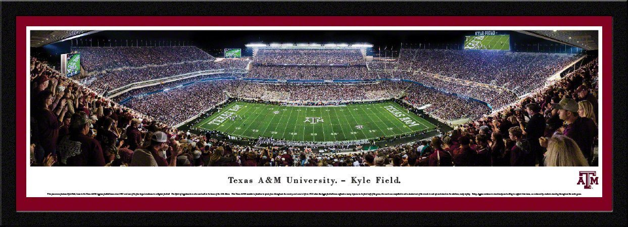 Texas A&M Football - "50 Yard Line" Panorama Framed Print-Print-Blakeway Worldwide Panoramas, Inc.-Top Notch Gift Shop